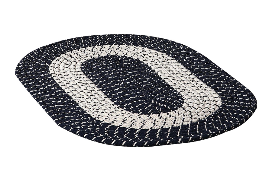 Handmade washable oval rug