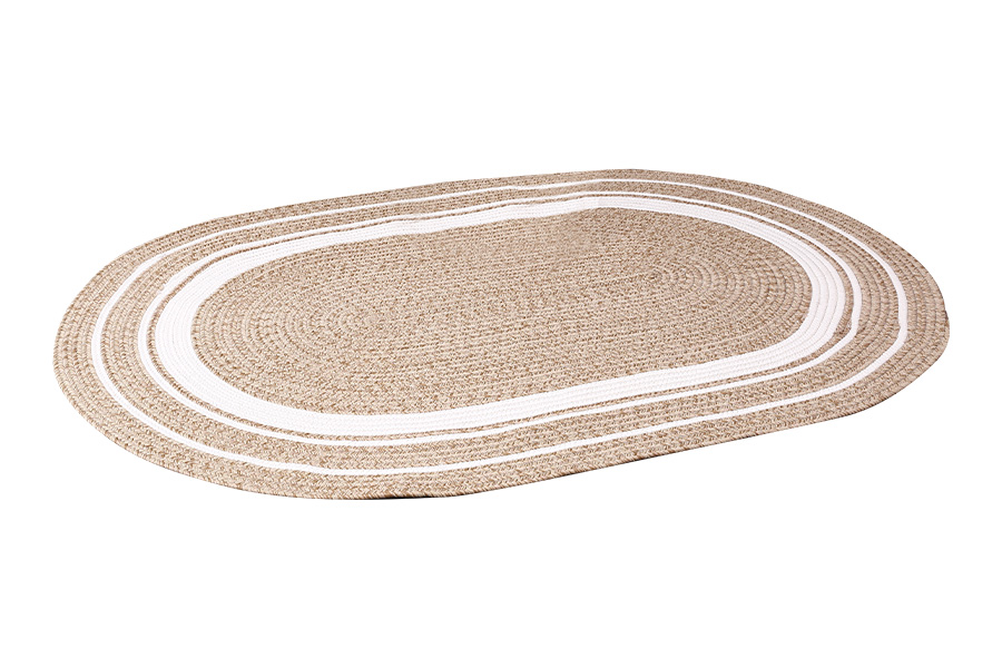 Hand woven natural fiber jute area rug