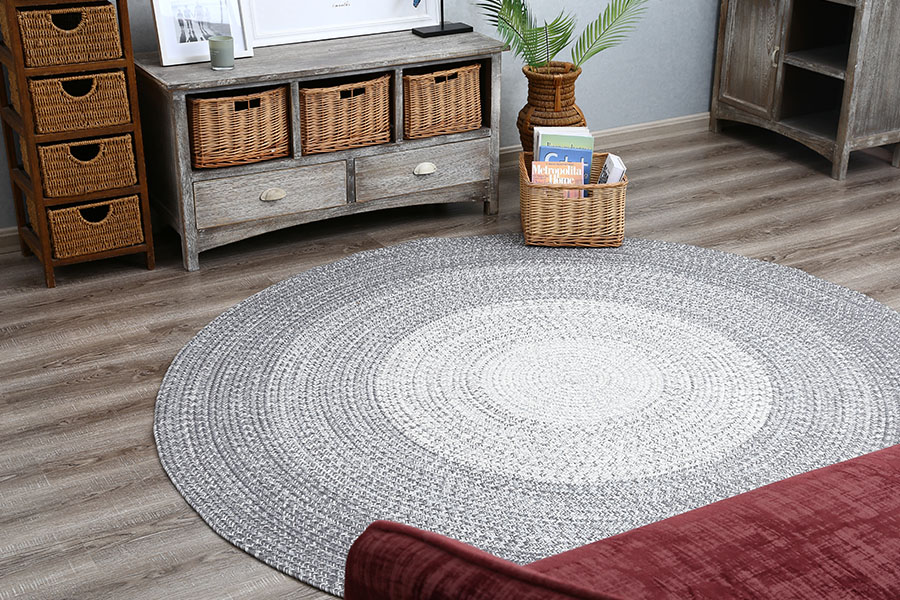 Household vintage style braided Round Rug