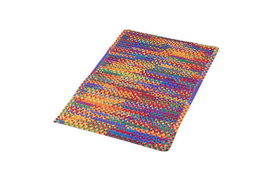 Colorful simple woven floor mat