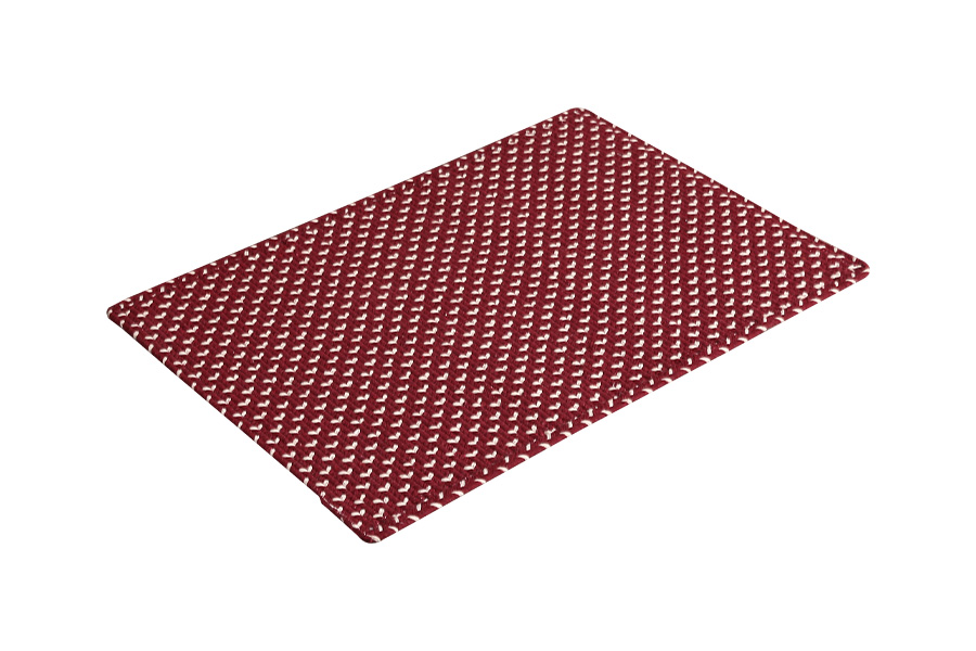 Square hand-woven floor mat