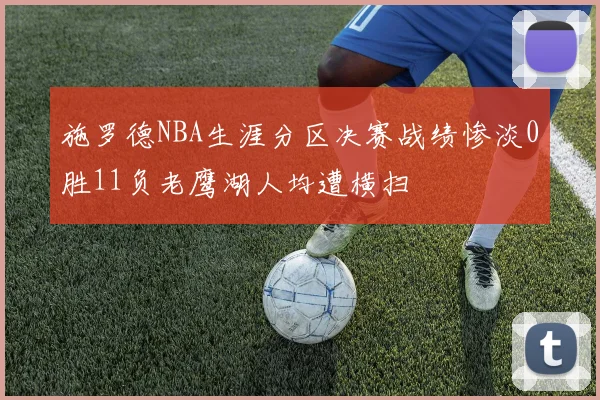 施罗德NBA生涯分区决赛战绩惨淡0胜11负老鹰湖人均遭横扫